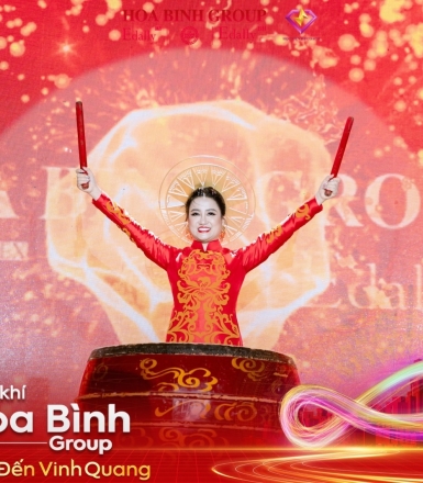 Tổ chức lễ kick off đầu năm: Hào khí Hòa Bình Group