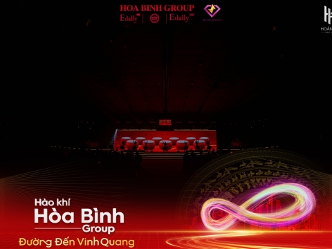 Tổ chức lễ kick off đầu năm: Hào khí Hòa Bình Group