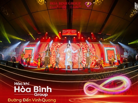 Tổ chức lễ kick off đầu năm: Hào khí Hòa Bình Group
