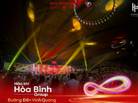 Tổ chức lễ kick off đầu năm: Hào khí Hòa Bình Group
