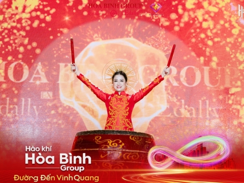 Tổ chức lễ kick off đầu năm: Hào khí Hòa Bình Group