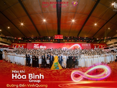 Tổ chức lễ kick off đầu năm: Hào khí Hòa Bình Group