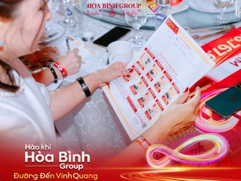 Tổ chức lễ kick off đầu năm: Hào khí Hòa Bình Group