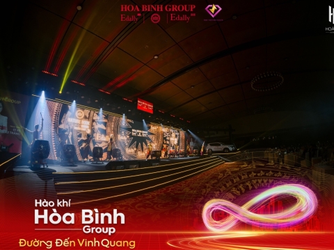 Tổ chức lễ kick off đầu năm: Hào khí Hòa Bình Group