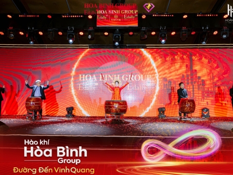 Tổ chức lễ kick off đầu năm: Hào khí Hòa Bình Group