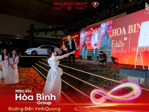 Tổ chức lễ kick off đầu năm: Hào khí Hòa Bình Group
